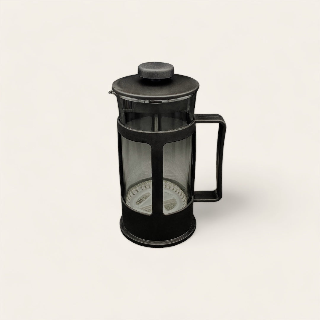 Black 300ml Glass Coffee Cafetiere With Removable Stainless Steel Filter