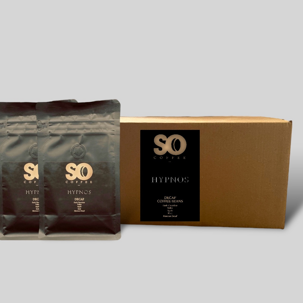 HYPNOS Decaf Coffee Wholebean Bags And Box