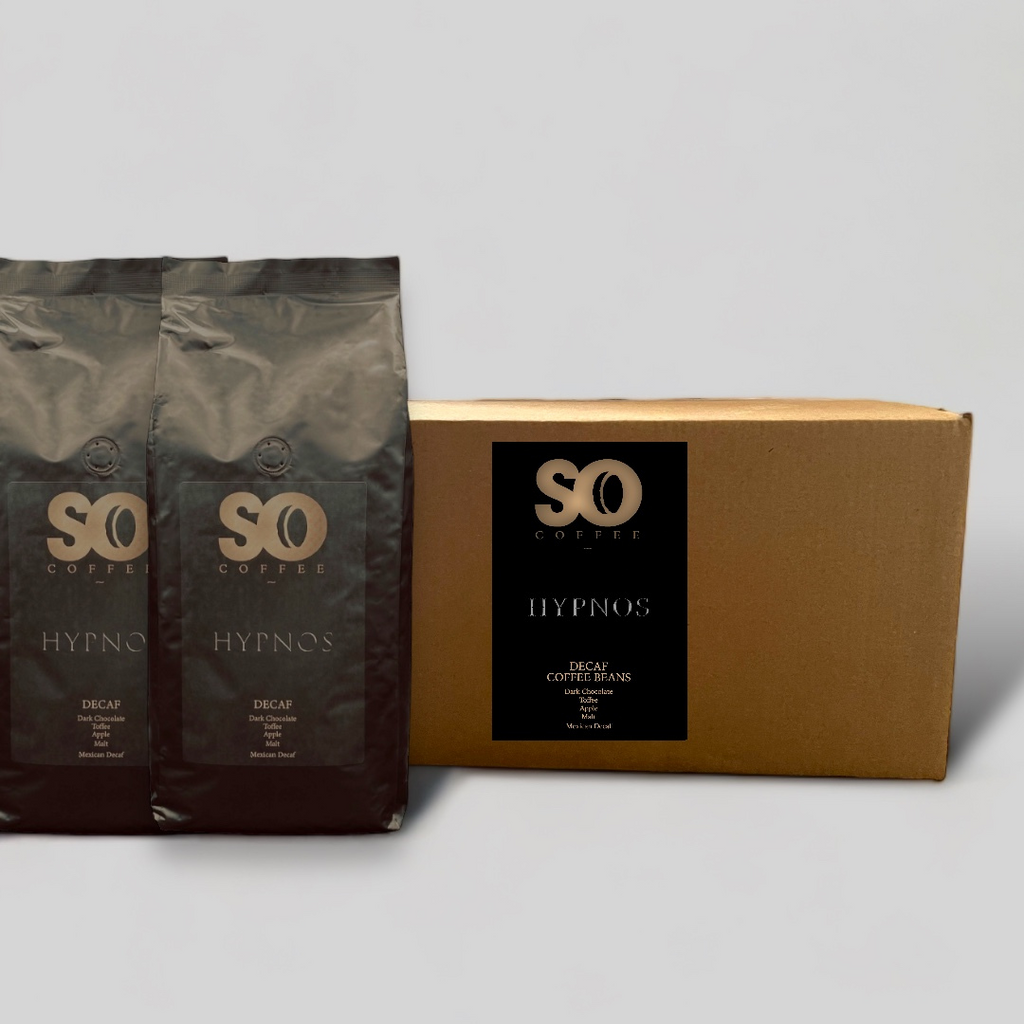 HYPNOS Decaf Coffee Wholebean Bags And Box