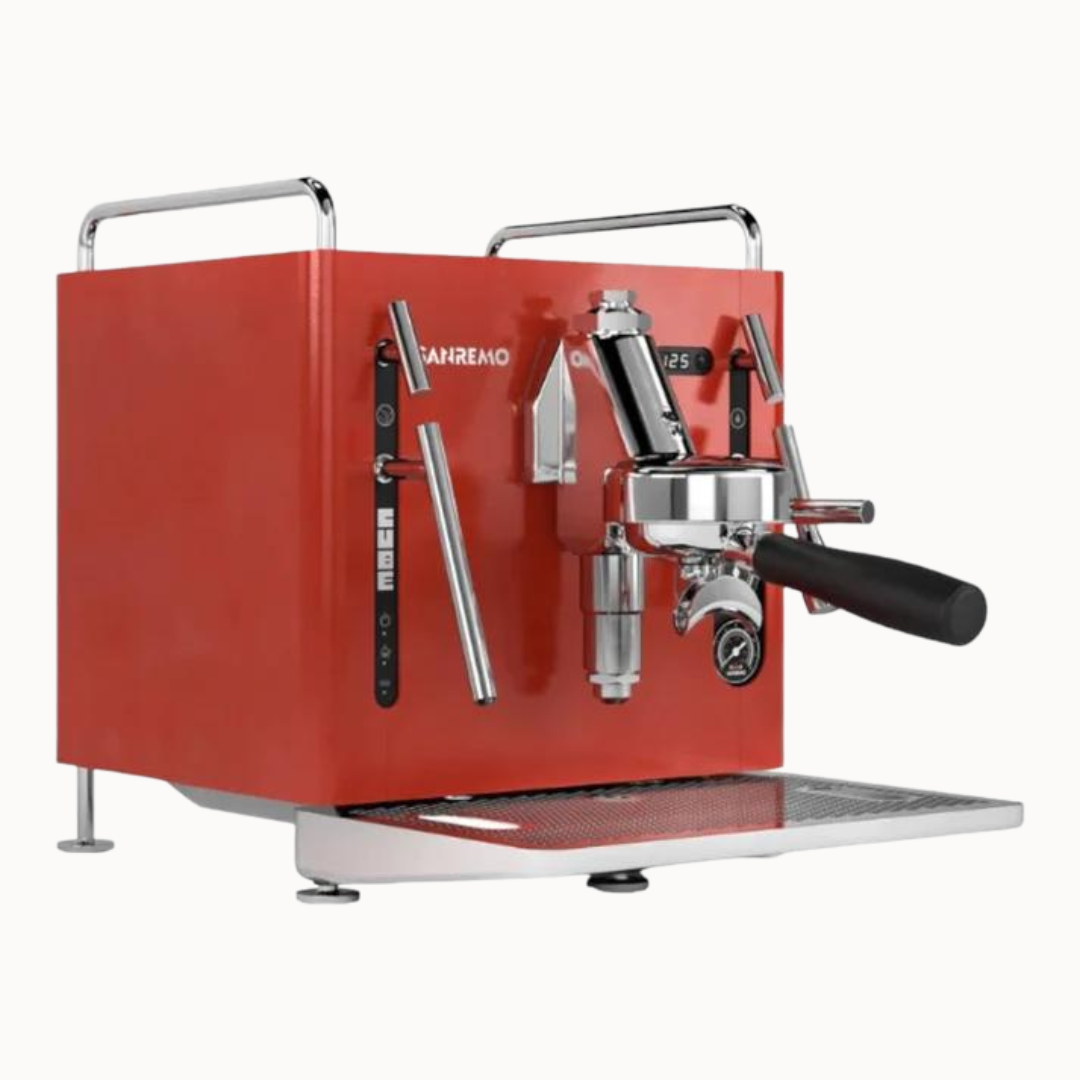 Red Sanremo Cube Coffee Machine