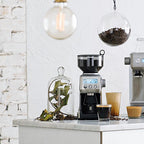Sage The Smart Grinder Pro Coffee Grinder Black Truffle On Counter