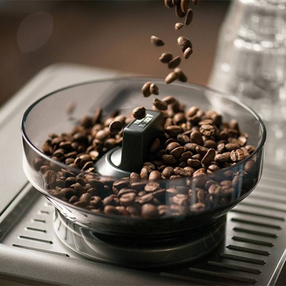Coffee Beans Falling In Machine